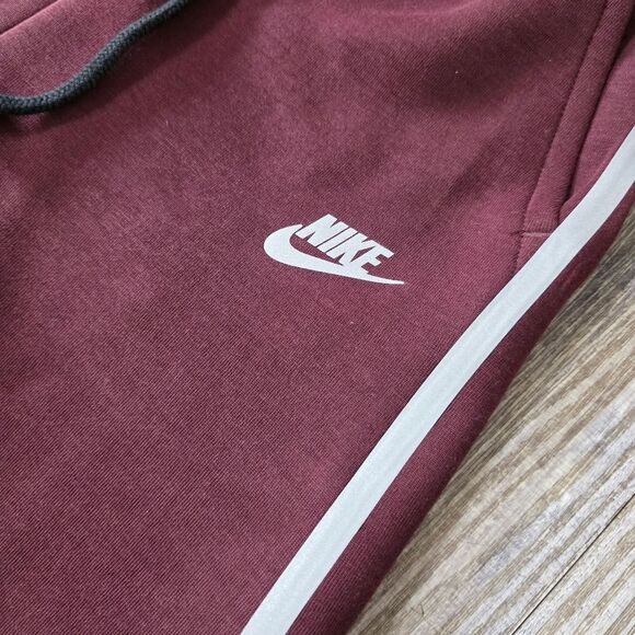 Nike Tech Fleece Reflective Joggers Pants Maroon Black Silver Men's Size XS New - Picture 3 of 8
